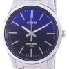 Casio Analog Blaues Zifferblatt Edelstahl Quarz MTP-E180D-2A MTPE180D-2 Herrenuhr