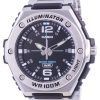 Casio Youth Schwarzes Zifferblatt Edelstahl Quarz MWA-100HD-1A MWA100HD-1 100M Herrenuhr