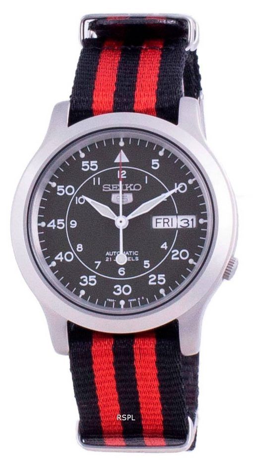 Seiko 5 Military SNK805K2-var-NATO15 Automatische Nylonarmband Herrenuhr