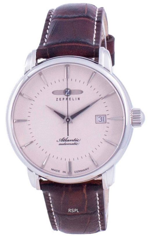 Zeppelin Atlantic Beige Zifferblatt Automatik 8452-5 84525 Herrenuhr