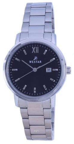 Westar 검은색 다이얼 스테인리스 스틸 쿼츠 40245 STN 103 여성용 시계