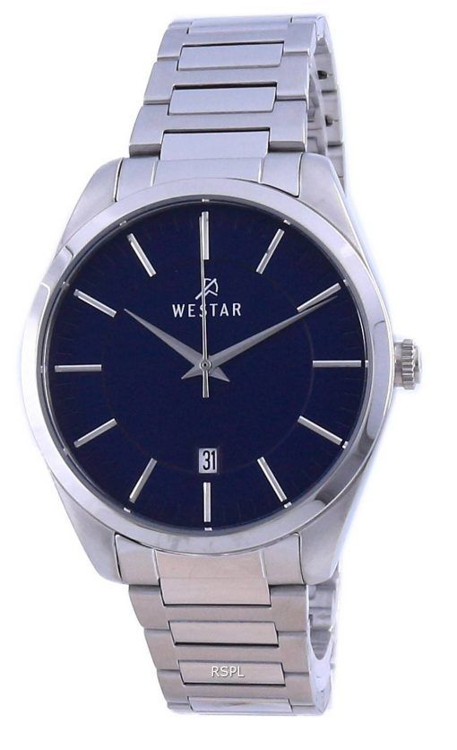 Westar 파란색 다이얼 스테인리스 스틸 쿼츠 50213 STN 104 남성용 시계