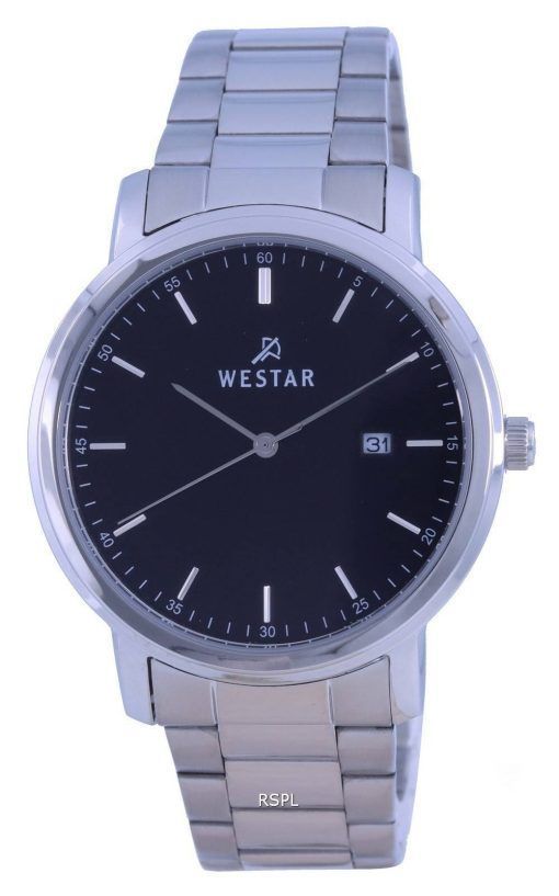 Westar 검은색 다이얼 스테인리스 스틸 쿼츠 50243 STN 103 여성용 시계