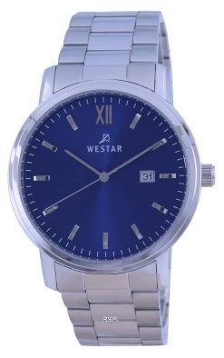 Westar 파란색 다이얼 스테인리스 스틸 쿼츠 50245 STN 104 남성용 시계