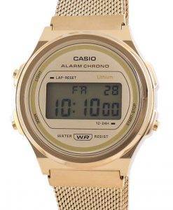 Casio Youth Vintage Gold Tone 스테인리스 스틸 디지털 A171WEMG-9A 남여 공용 시계