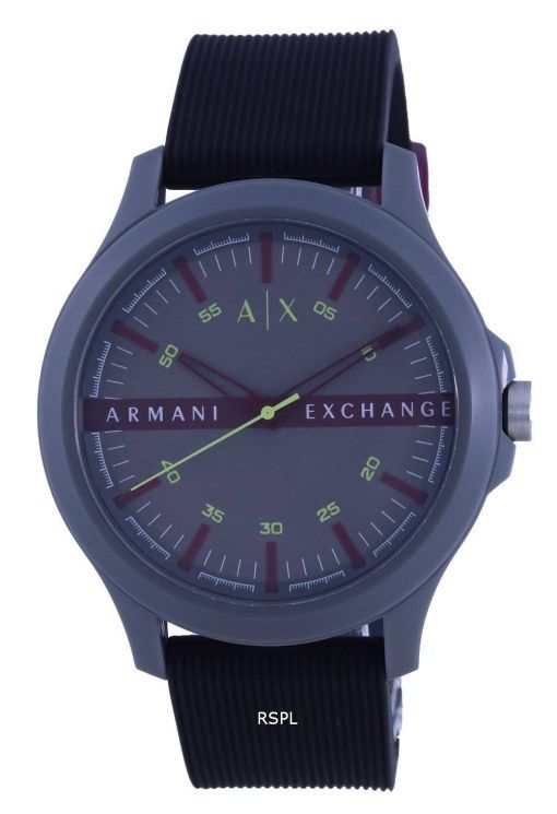 Armani Exchange Hampton 실리콘 스트랩 쿼츠 AX2425 남성용 시계