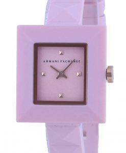 아르마니 익스체인지 칼라 핑크 다이얼 실리콘 스트랩 쿼츠 AX4402 여성용 시계