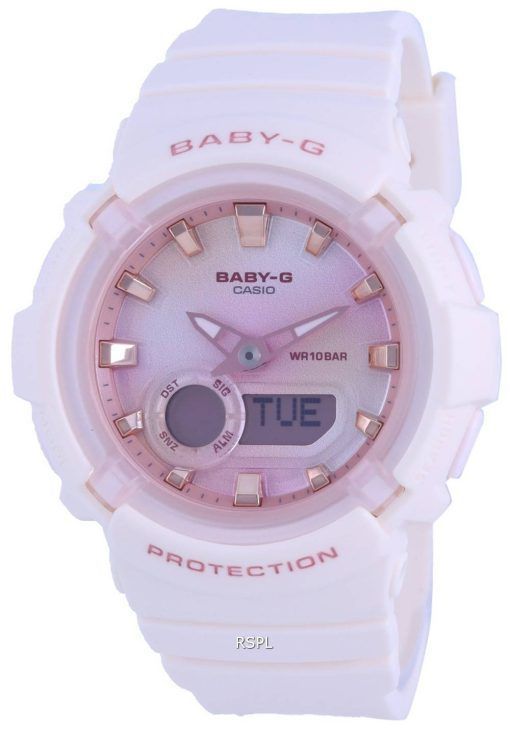 카시오 Baby-G 세계 시간 아날로그 디지털 BGA-280-4A2 BGA280-4 100M 여성용 시계