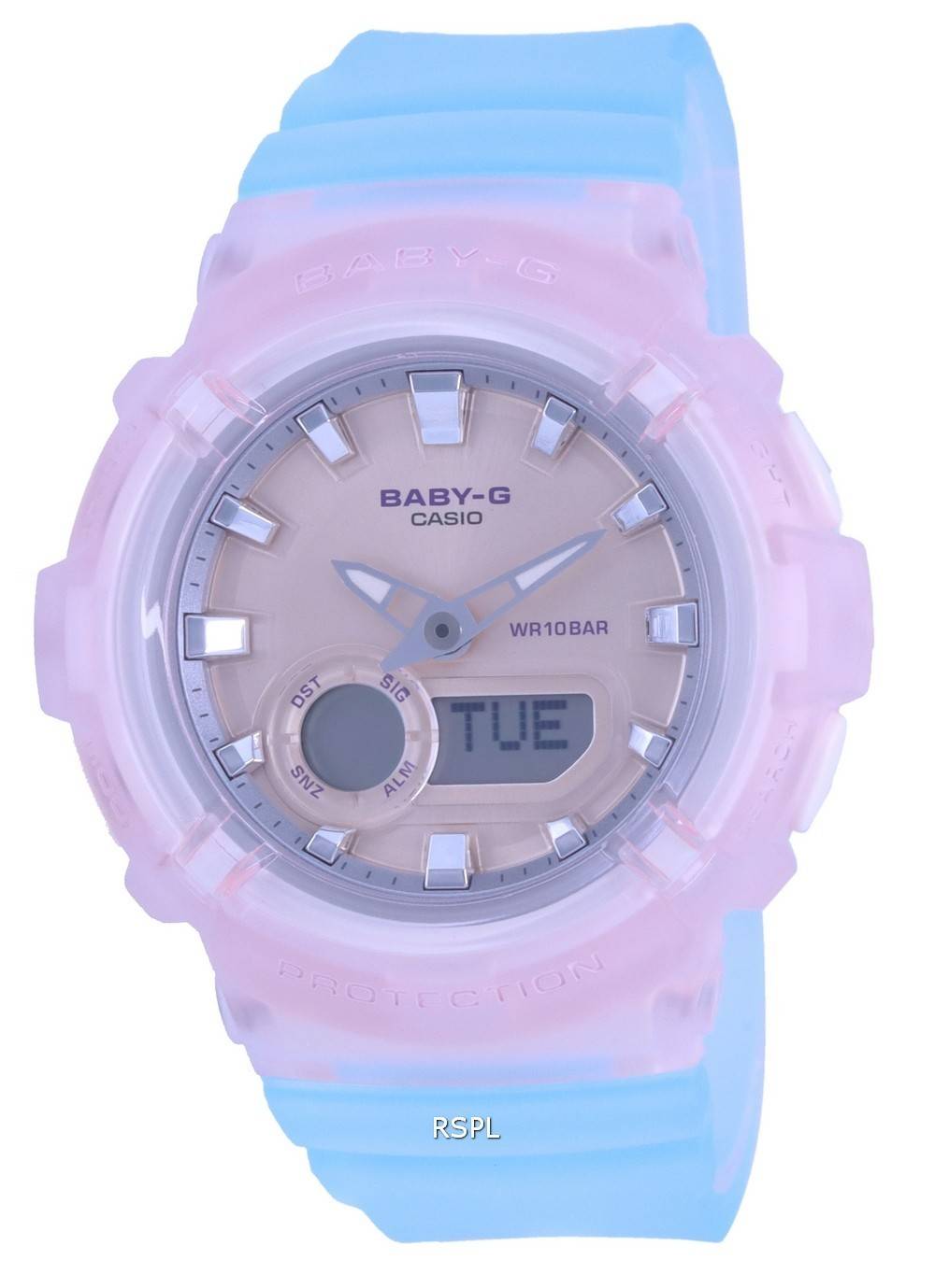 카시오 Baby-G 세계 시간 아날로그 디지털 BGA-280-4A3 BGA280-4 100M 여성용 시계
