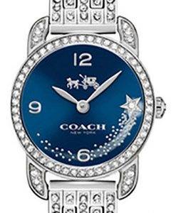 Coach Delancey 파란색 다이얼 Crystal Accents 쿼츠 14502669 여성용 시계