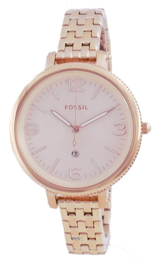 Fossil Monroe 로즈 골드 스테인리스 스틸 쿼츠 ES4946 여성용 시계