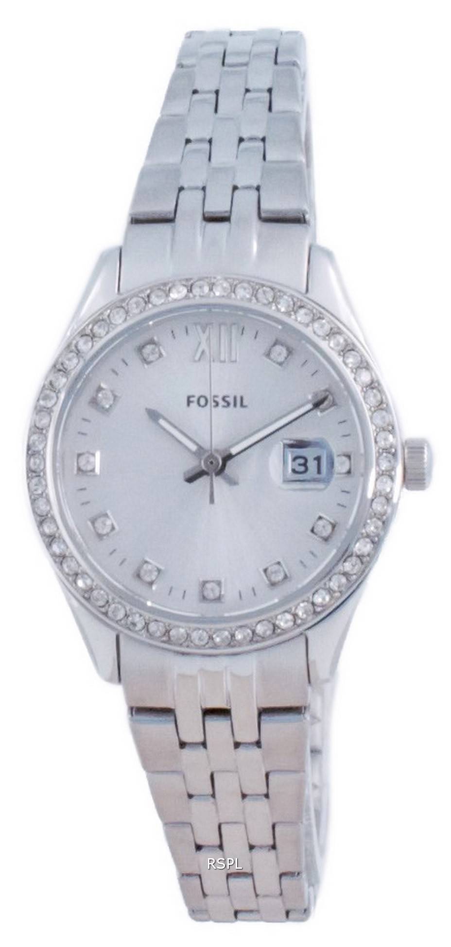 Fossil Scarlette 마이크로 다이아몬드 악센트 쿼츠 ES5039 여성용 시계