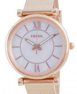 Fossil Carlie 로즈 골드 톤 쿼츠 ES5058SET 여성용 시계