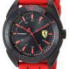 페라리 Scuderia Forza 블랙 다이얼 실리콘 밴드 쿼츠 0830544 남성용 시계