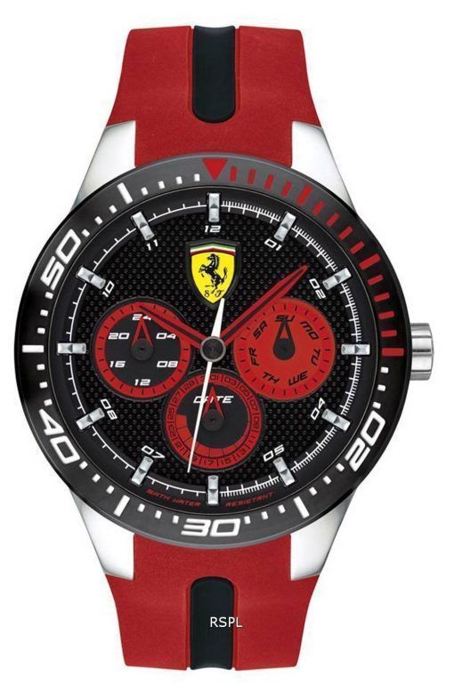 페라리 Scuderia Redrev T 실리콘 밴드 쿼츠 0830586 남성용 시계