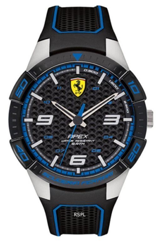 페라리 Scuderia Apex 실리콘 밴드 쿼츠 0830632 남성용 시계