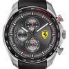 페라리 Scuderia Speedracer 크로노그래프 가죽 스트랩 쿼츠 0830648 남성용 시계
