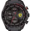 페라리 Scuderia Speedracer 크로노그래프 검은색 다이얼 스테인리스 스틸 쿼츠 0830654 남성용 시계