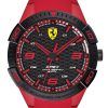 페라리 Scuderia Apex Black 다이얼 실리콘 밴드 쿼츠 0830664 남성용 시계