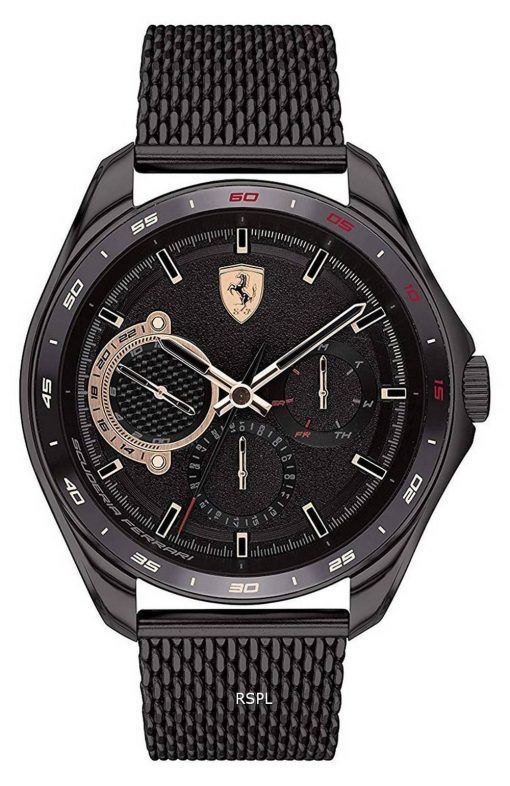 페라리 Scuderia Speedracer 블랙 다이얼 스테인레스 스틸 쿼츠 0830686 남성용 시계