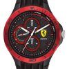 페라리 Scuderia Pista 블랙 다이얼 실리콘 밴드 쿼츠 0830721 남성용 시계