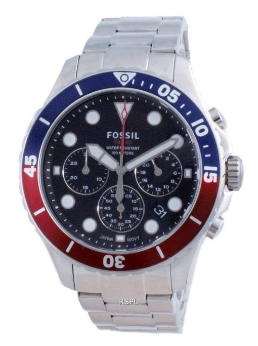 Fossil FB-03 크로노 그래프 블랙 다이얼 스테인레스 스틸 쿼츠 FS5767100M 남성용 시계