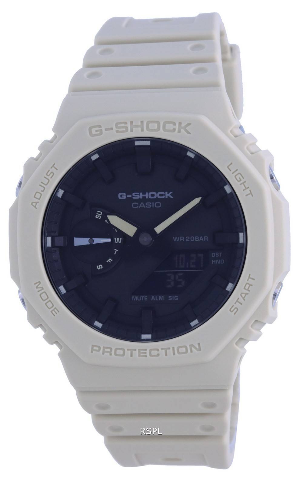 Casio G-Shock 표준 아날로그 디지털 수지 스트랩 GA-2100-5A GA2100-5 200M 남성용 시계