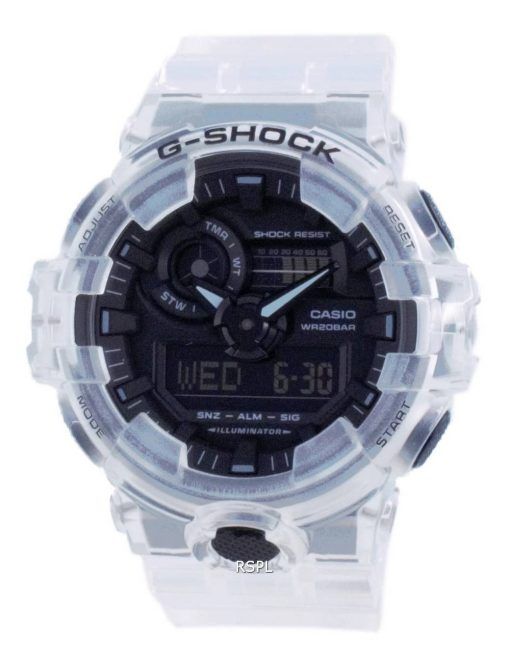 카시오 G-Shock 투명 팩 아날로그 디지털 석영 다이버의 GA-700SKE-7A GA700SKE-7 200M 남성용 시계