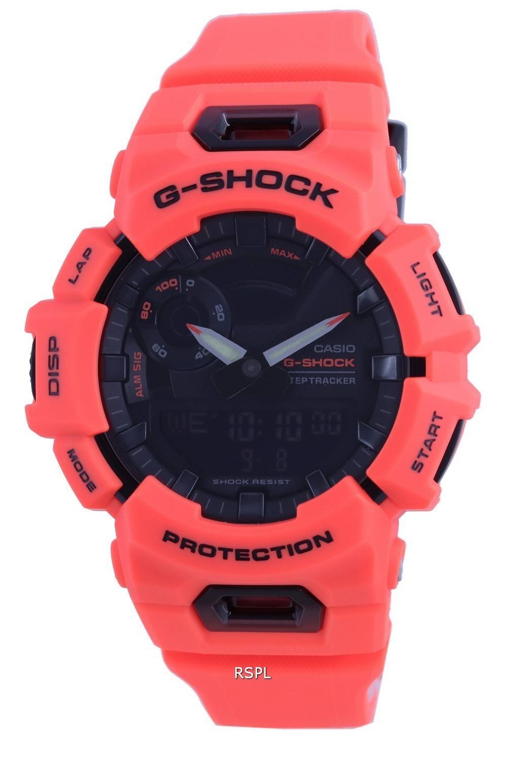 카시오 G-Shock G-Squad 아날로그 디지털 블루투스 GBA-900-4A GBA900-4 200M 남성용 스마트 시계