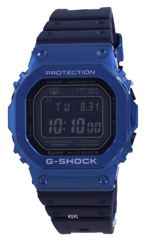 카시오 G-Shock 풀 메탈 터프 솔라 블루투스 무선 제어 디지털 GMW-B5000G-2 GMWB5000G-2 200M 남성용 시계