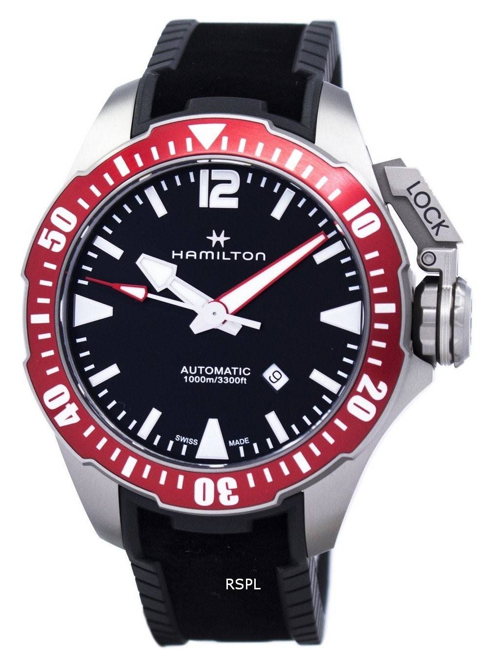 Hamilton Khaki Navy Frogman 자동 H77805335 1000M 남성용 시계
