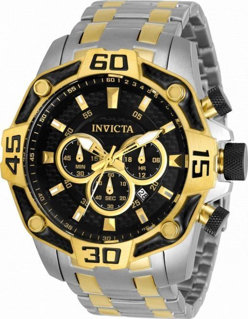 Invicta Pro 다이버 크로노그래프 Two Tone 스테인리스 스틸 쿼츠 33853 100M 남성용 시계