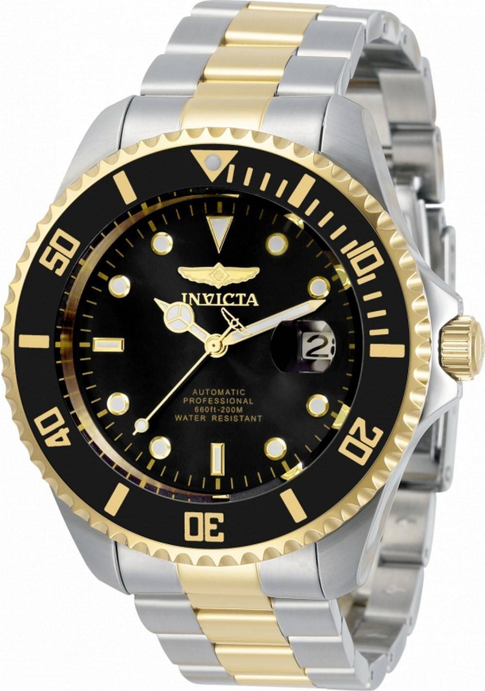 Invicta Pro 다이버 Black 다이얼 Two Tone 스테인레스 오토매틱 34041 200M 남성용 시계 1 Invicta Pro 다이버 Black 다이얼 Two Tone 스테인레스 오토매틱 34041 200M 남성용 시계