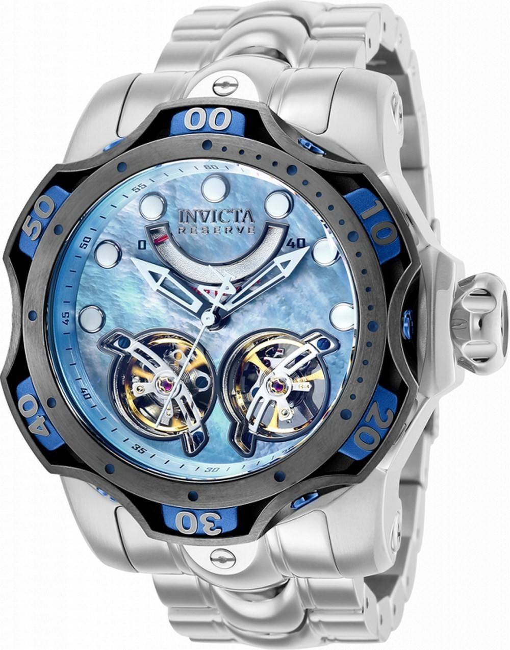 Invicta Reserve Venom Mother Of Pearl 다이얼 스테인리스 스틸 오토매틱 35987 1000M 남성용 시계 1 Invicta Reserve Venom Mother Of Pearl 다이얼 스테인리스 스틸 오토매틱 35987 1000M 남성용 시계
