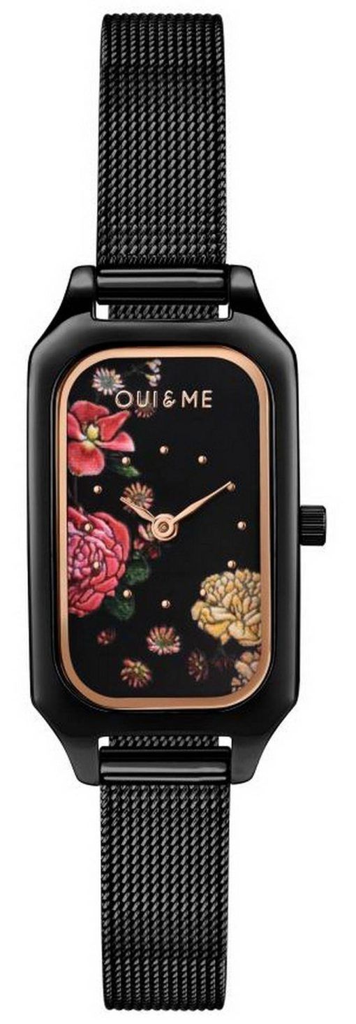 Oui &amp, Me Finette 검은색 매트 다이얼 스테인리스 스틸 쿼츠 ME010122 여성용 시계