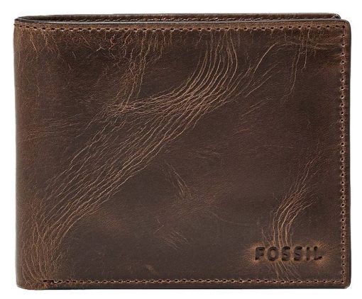 Fossil Derrick RFID Passcase Dark Brown Bifold ML3771201 남성용 지갑