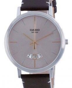 Casio 클래식 아날로그 가죽 쿼츠 MTP-B100L-9E MTPB100L-9E 남성용 시계