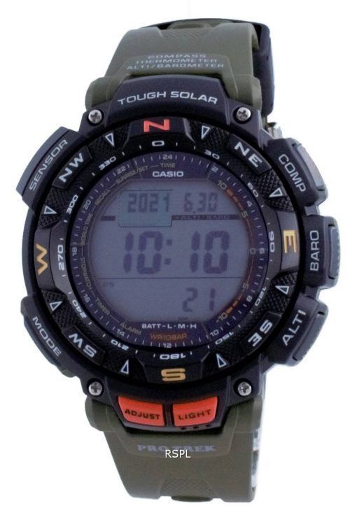 Casio Protrek Tough Solar 디지털 나침반 PRG-240-3 PRG240-3 100M 남성용 시계