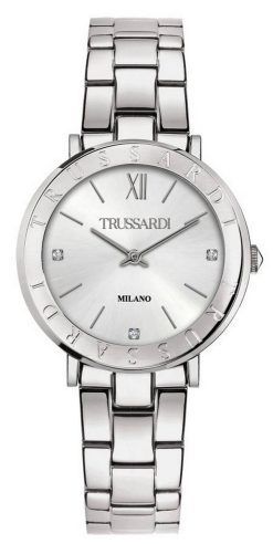 Trussardi T-Vision 크리스탈 액센트 스테인레스 스틸 쿼츠 R2453115508 여성용 시계