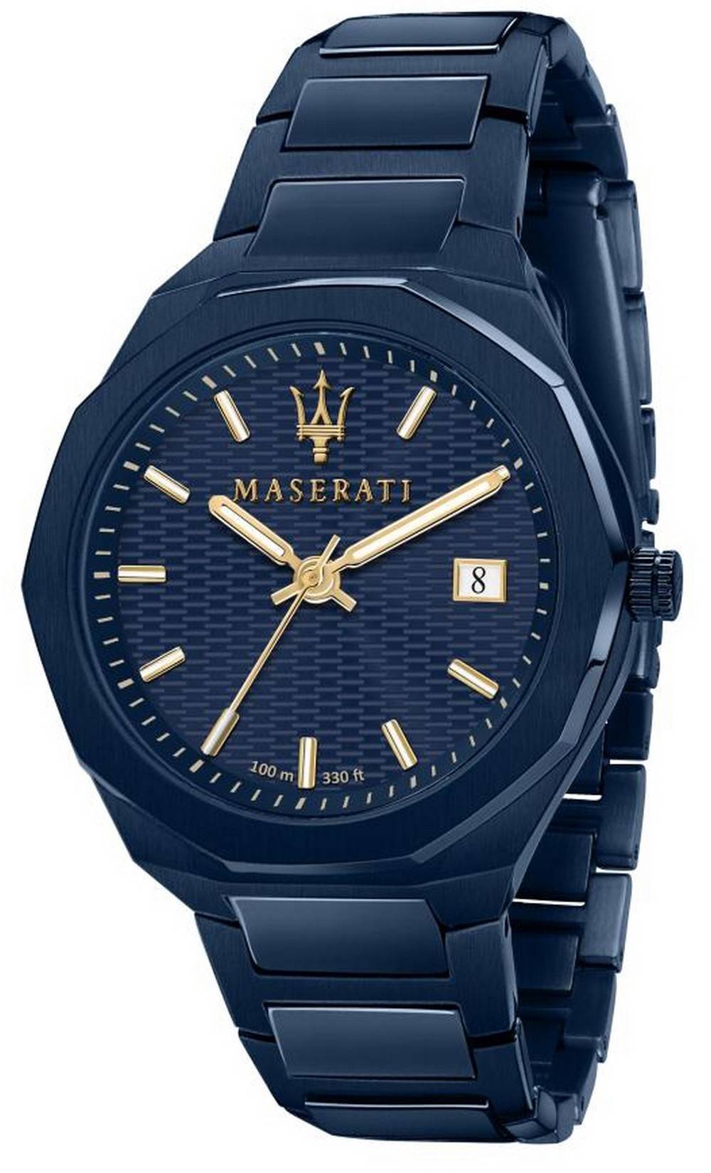 마세라티 블루 에디션 블루 다이얼 스테인레스 스틸 쿼츠 R8853141001 100M 남성용 시계