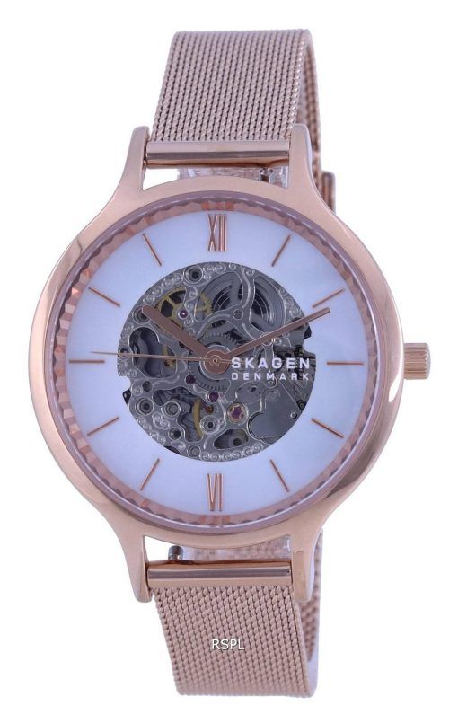 Skagen Anita Skeleton Mother Of Pearl 다이얼 오토매틱 SKW2960 여성용 시계