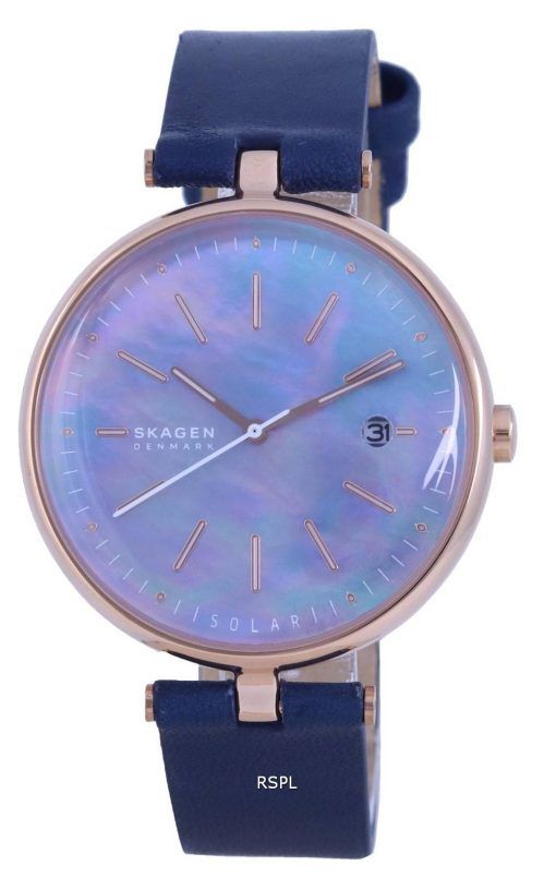 Skagen Karolina 파란색 자개 다이얼 Solar SKW2981 여성용 시계