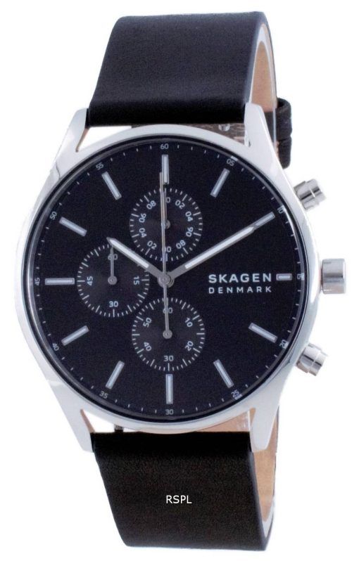 Skagen Holst 크로노 그래프 가죽 쿼츠 SKW6677 남성용 시계