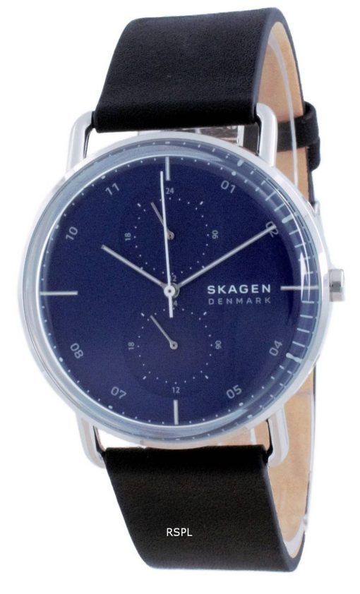 Skagen Horizont 블루 다이얼 가죽 쿼츠 SKW6702 남성용 시계