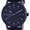 Skagen Henriksen 블랙 다이얼 가죽 스트랩 Solar SKW6740 남성용 시계