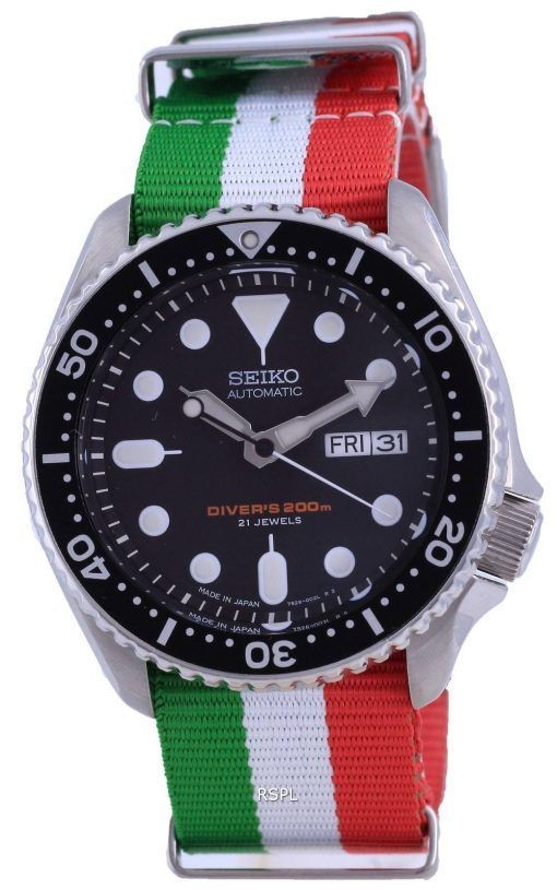 세이코 오토매틱 다이버&#39,s Japan Made Polyester SKX007J1-var-NATO23 200M 남성용 시계