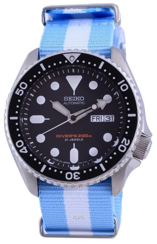 세이코 오토매틱 다이버&#39,s Japan Made Polyester SKX007J1-var-NATO24 200M 남성용 시계