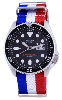 세이코 오토매틱 다이버&#39,s Japan Made Polyester SKX007J1-var-NATO25 200M 남성용 시계