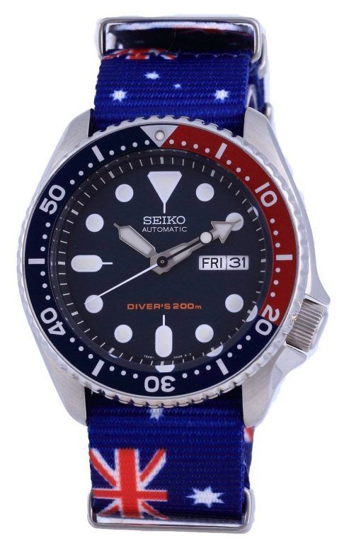 세이코 오토매틱 다이버&#39,s 폴리에스터 SKX009K1-var-NATO30 200M 남성용 시계