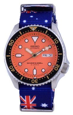 세이코 오토매틱 다이버&#39,s Japan Made Polyester SKX011J1-var-NATO30 200M 남성용 시계